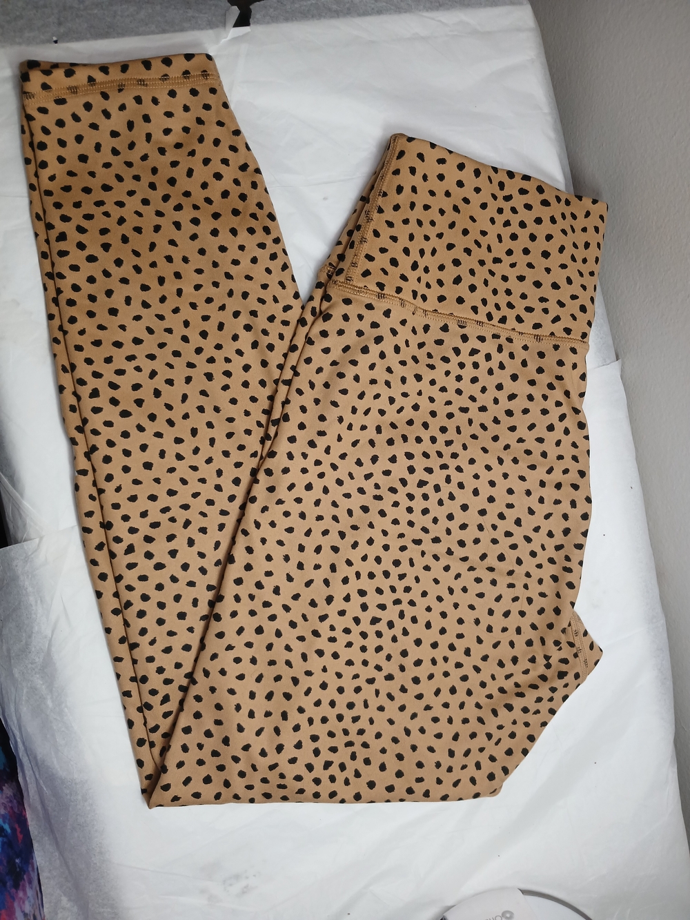 Barre3 High-Waist Tan Leopard Print Leggings